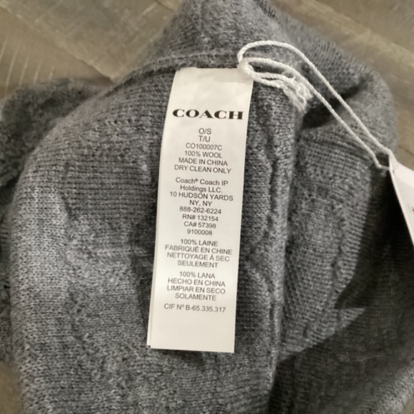 Coach Terry Logo Wool Beanie main image 4